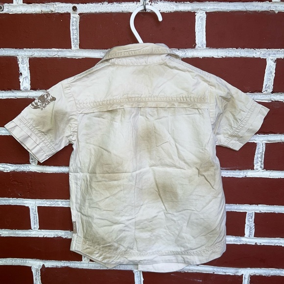 Mexx | dirty look short sleeve button down shirt | size 24m - Picture 2 of 4